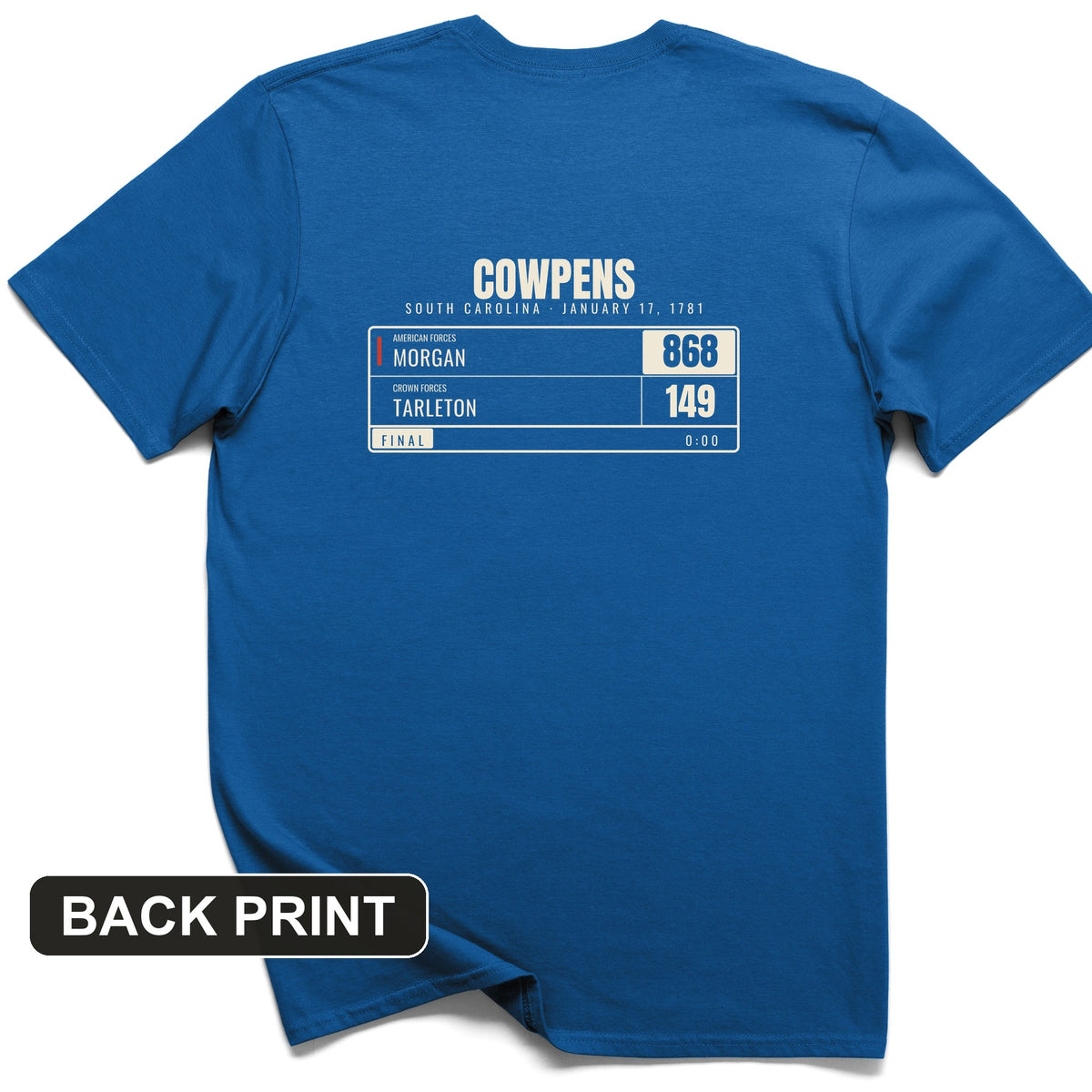 Cowpens Scoreboard Back Print T-Shirt
