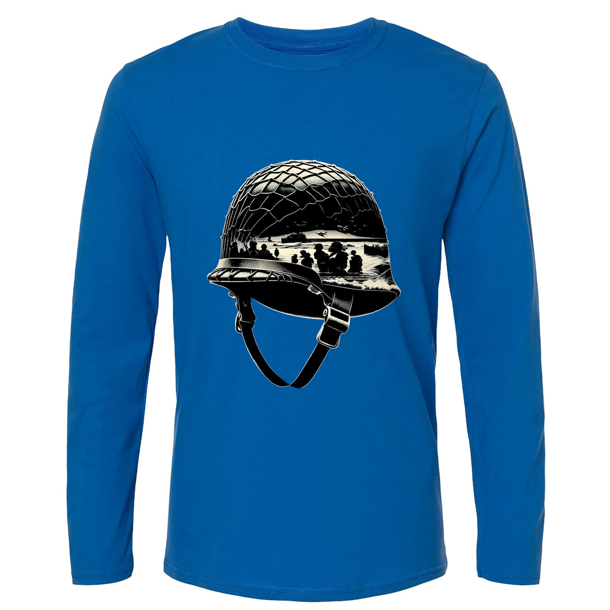 D-Day Helmet Long Sleeve T-Shirt