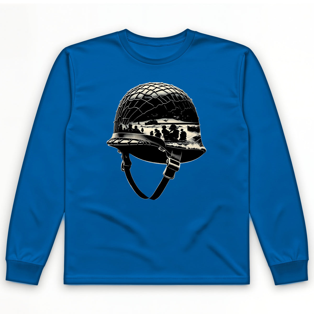 D-Day Helmet Long Sleeve T-Shirt