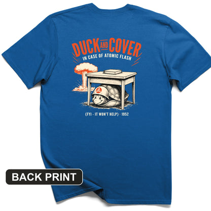Duck And Cover Back Print T-Shirt