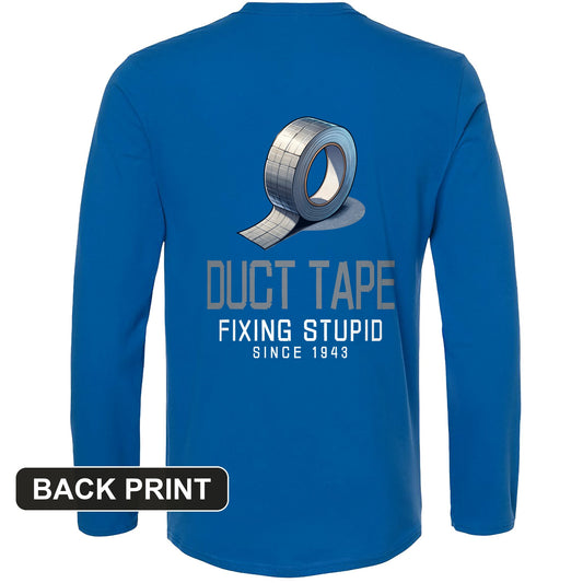 Duct Tape Back Print Long Sleeve T-Shirt