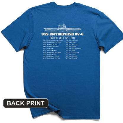 Enterprise Tour Of Duty Back Print T-Shirt