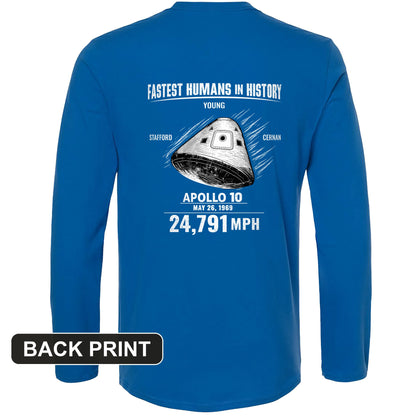 Fastest Humans Back Print Long Sleeve T-Shirt