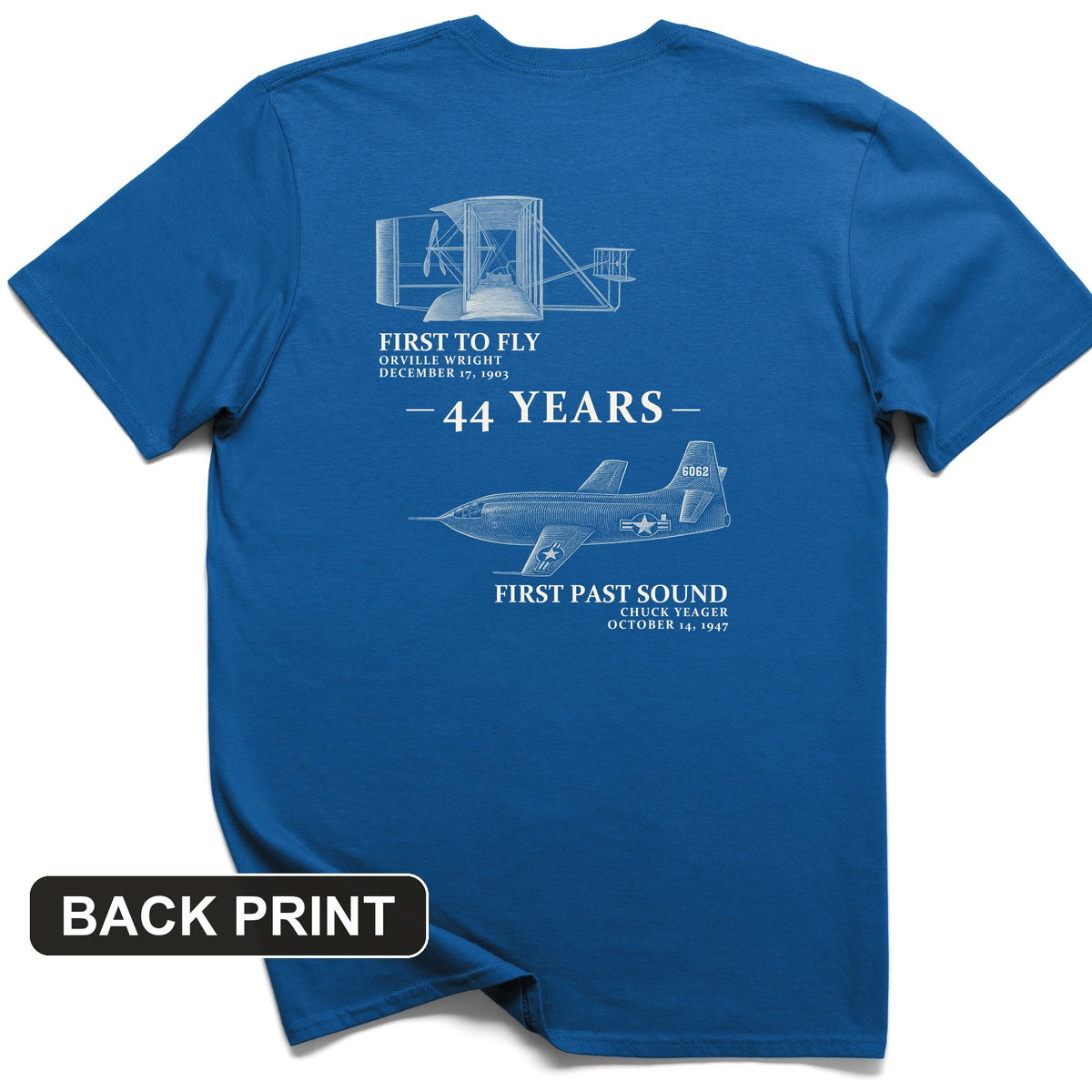 First To Fly - First Past Sound Back Print T-Shirt