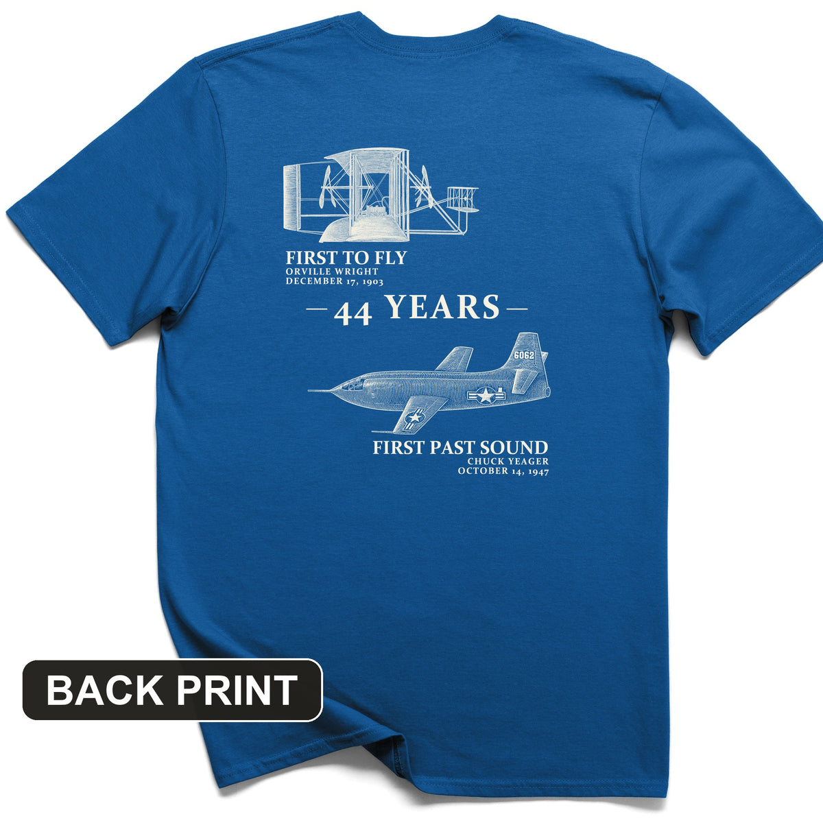 First To Fly - First Past Sound Back Print T-Shirt