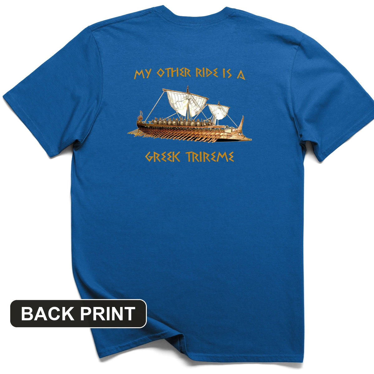 Greek Trireme Back Print T-Shirt
