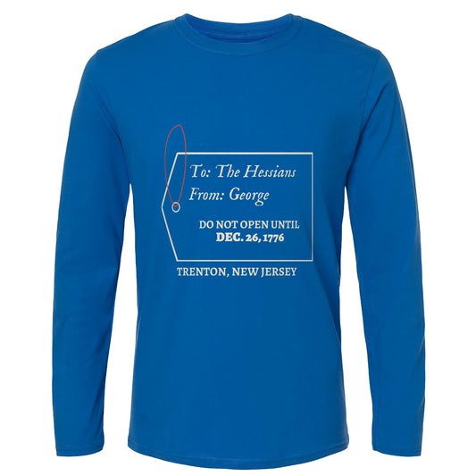 Hessians Gift Tag Trenton 1776 Long Sleeve T-Shirt