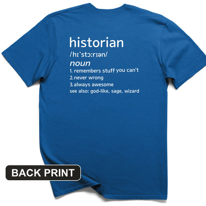 Historian Defined Back Print T-Shirt