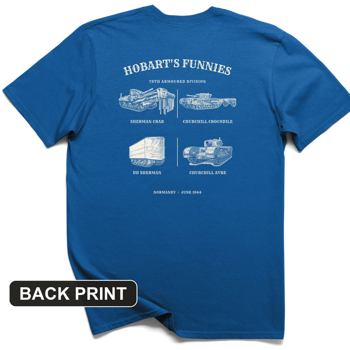 Hobart's Funnies Back Print T-Shirt