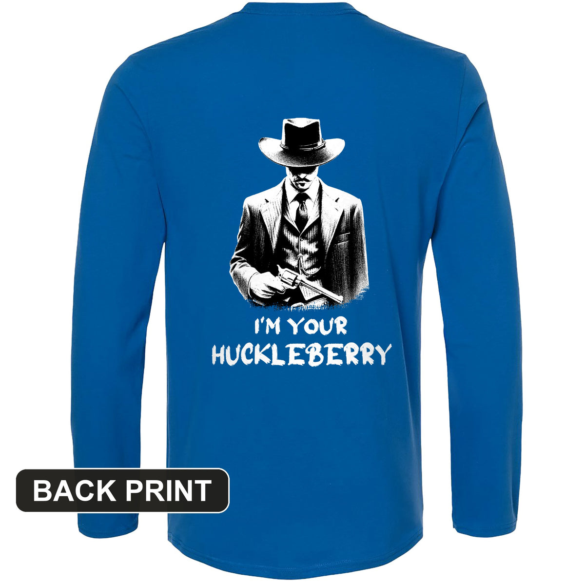 Huckleberry Back Print Long Sleeve T-Shirt