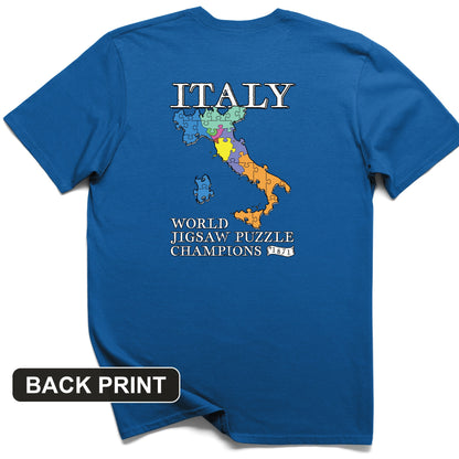 Italy Jigsaw Puzzle Back Print T-Shirt