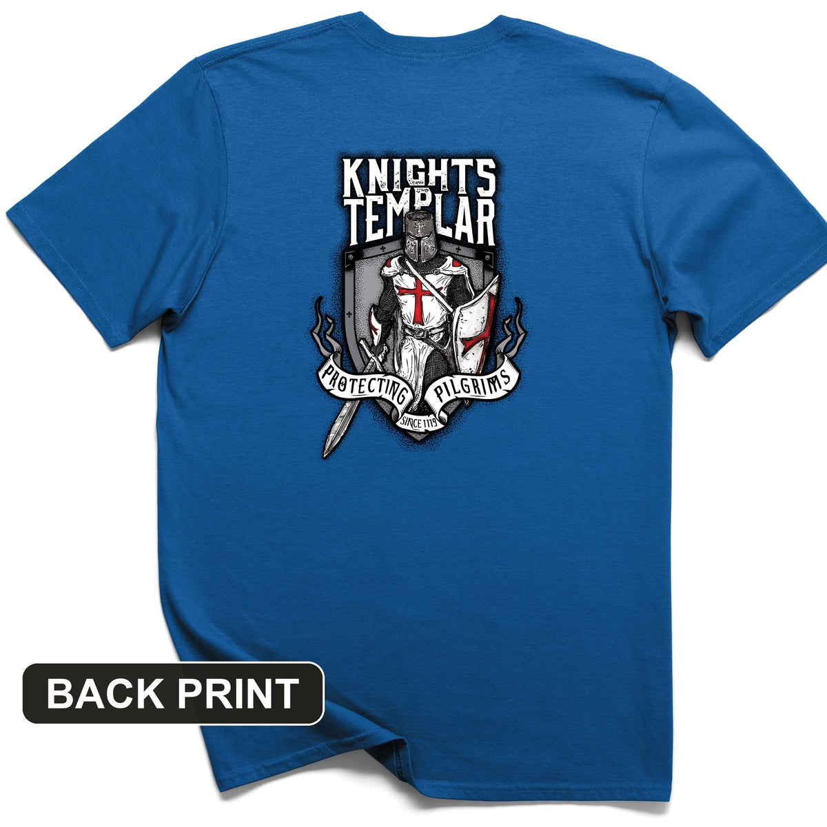 Knights Templar Back Print T-Shirt