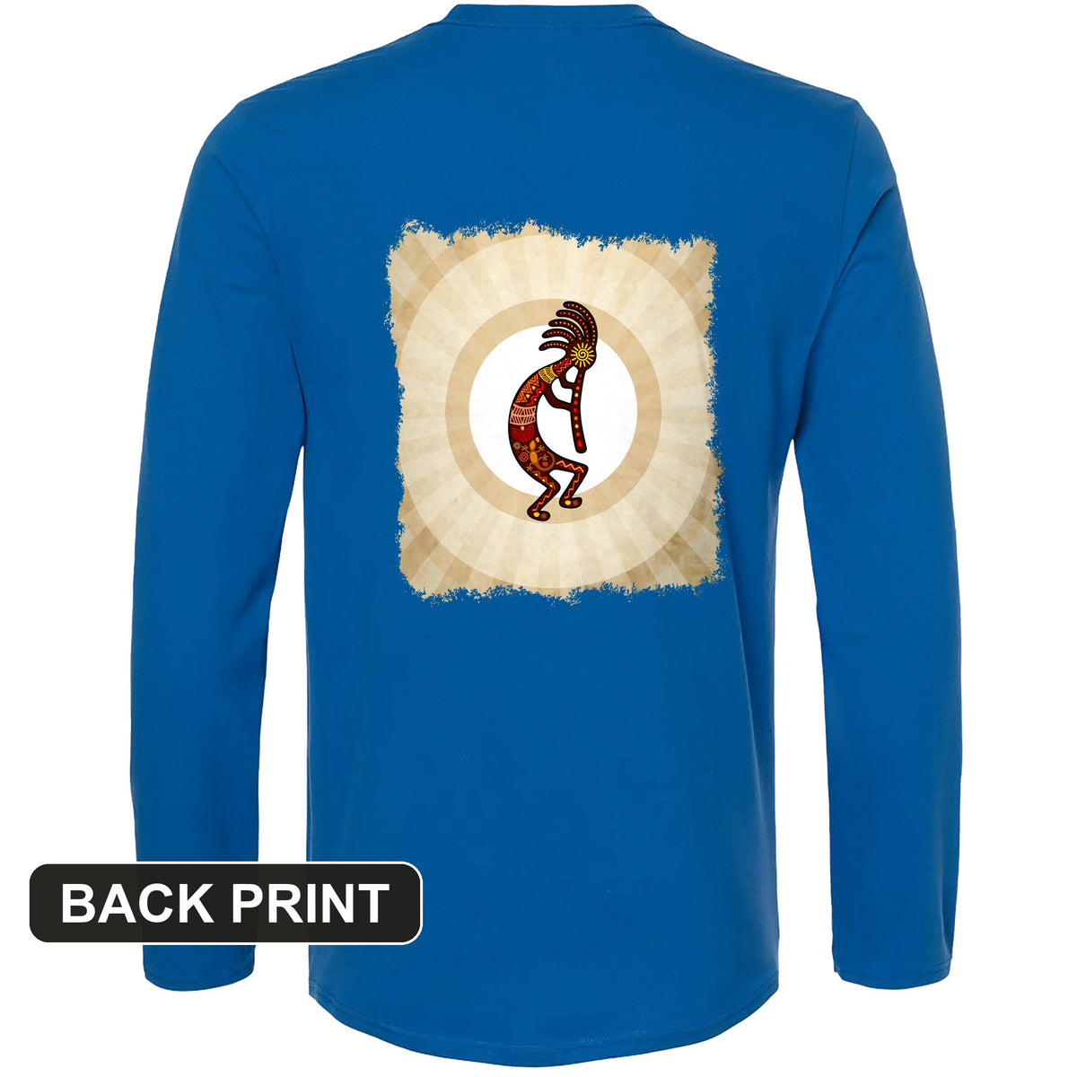 Kokopelli Back Print Long Sleeve T-Shirt