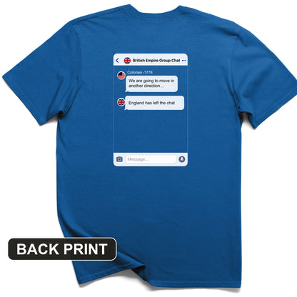 Left the Chat Back Print T-Shirt
