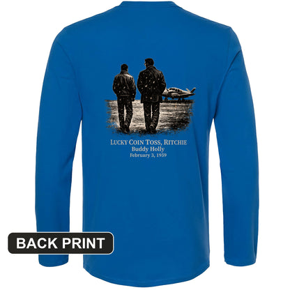 Lucky Coin Toss Back Print Long Sleeve T-Shirt