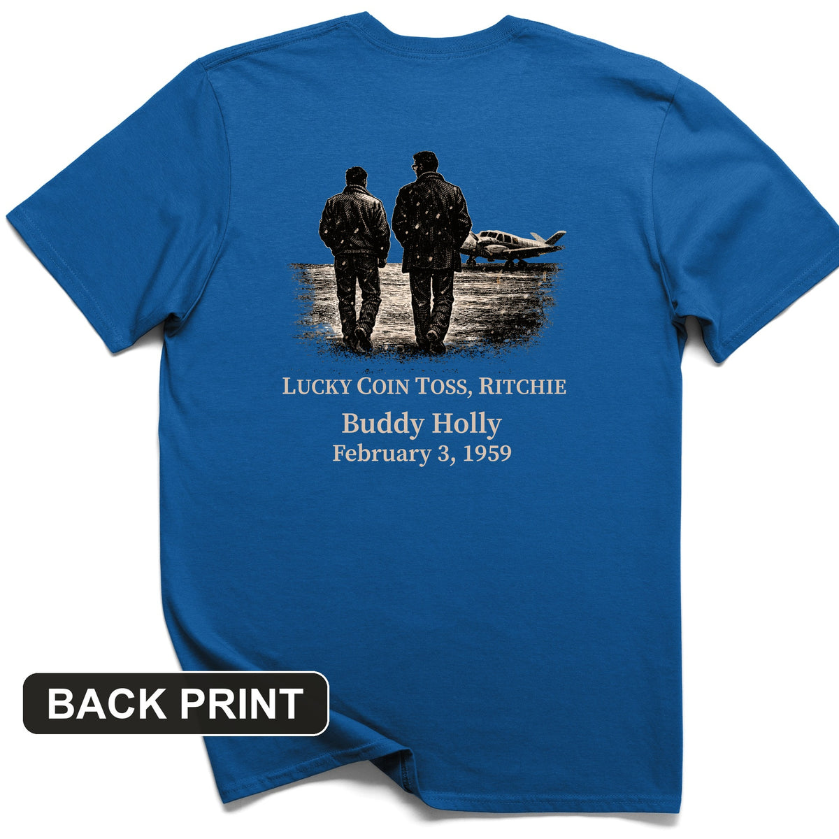 Lucky Coin Toss Back Print T-Shirt