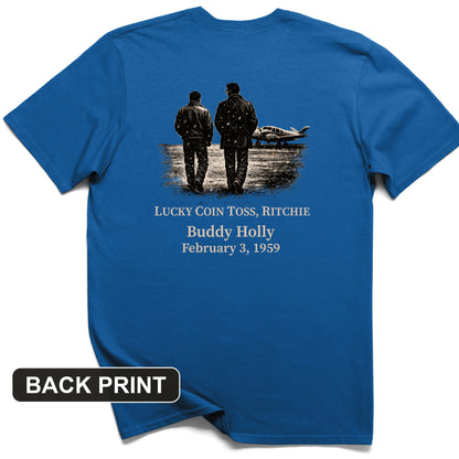 Lucky Coin Toss Back Print T-Shirt