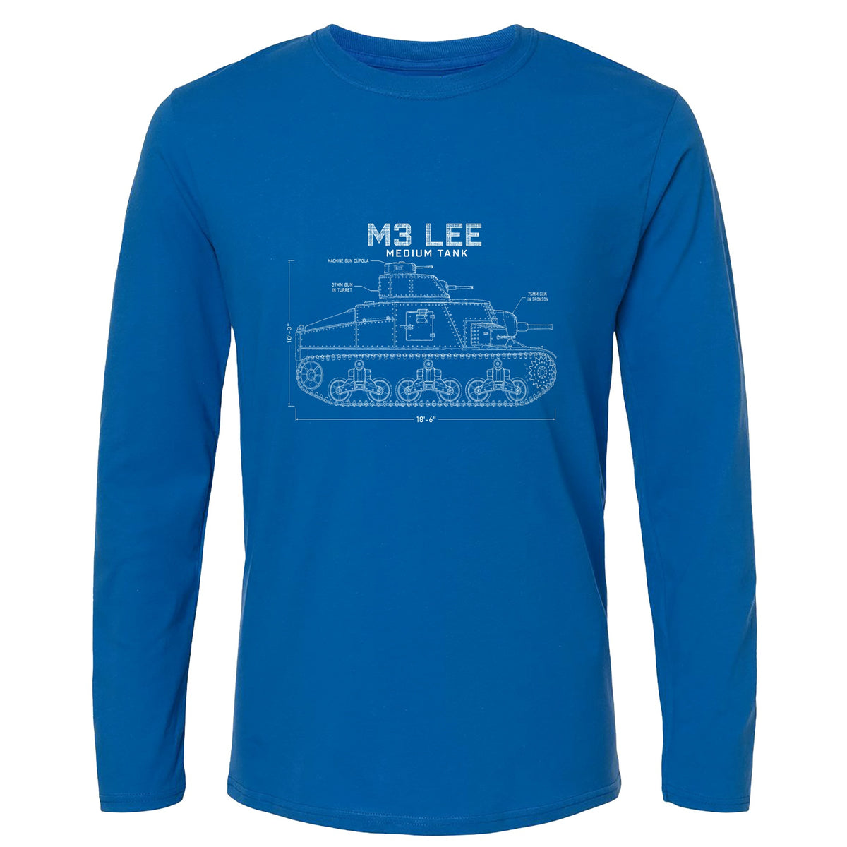 M3 Lee Blueprint Long Sleeve T-Shirt