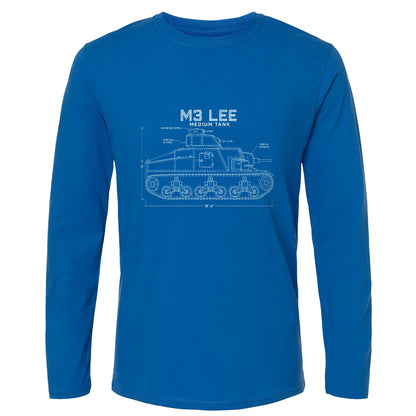 M3 Lee Blueprint Long Sleeve T-Shirt