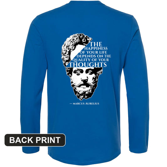 Marcus Aurelius Back Print Long Sleeve T-Shirt