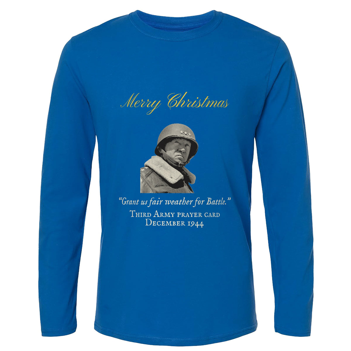 Patton Christmas Card Fair Weather For Battle T-Shirt