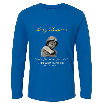 Patton Christmas Card Fair Weather For Battle T-Shirt