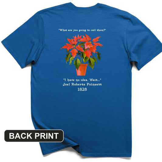 Poinsettias Back Print T-Shirt