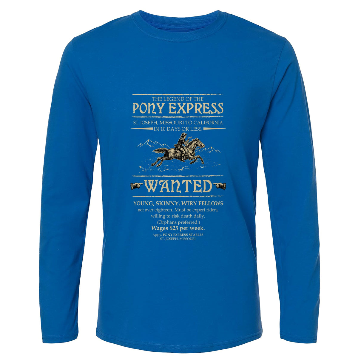 Pony Express Poster Long Sleeve T-Shirt