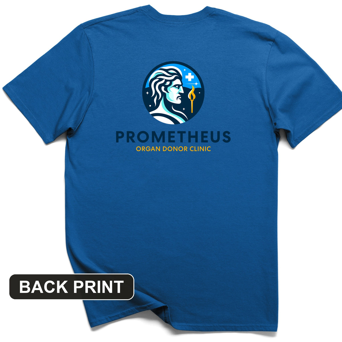 Prometheus Organ Donor Clinic Back Print T-Shirt