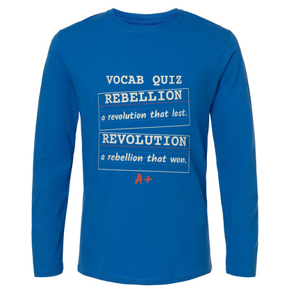 Rebellion Vs Revolution Flash Cards Long Sleeve T-Shirt