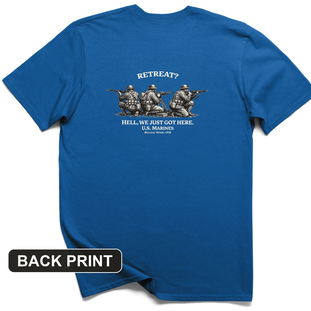 Retreat Hell Back Print T-Shirt