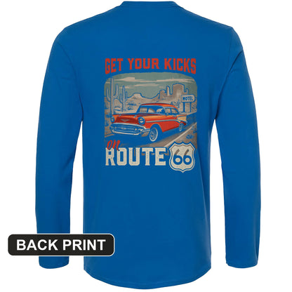 Route 66 Billboard Back Print Long Sleeve T-Shirt