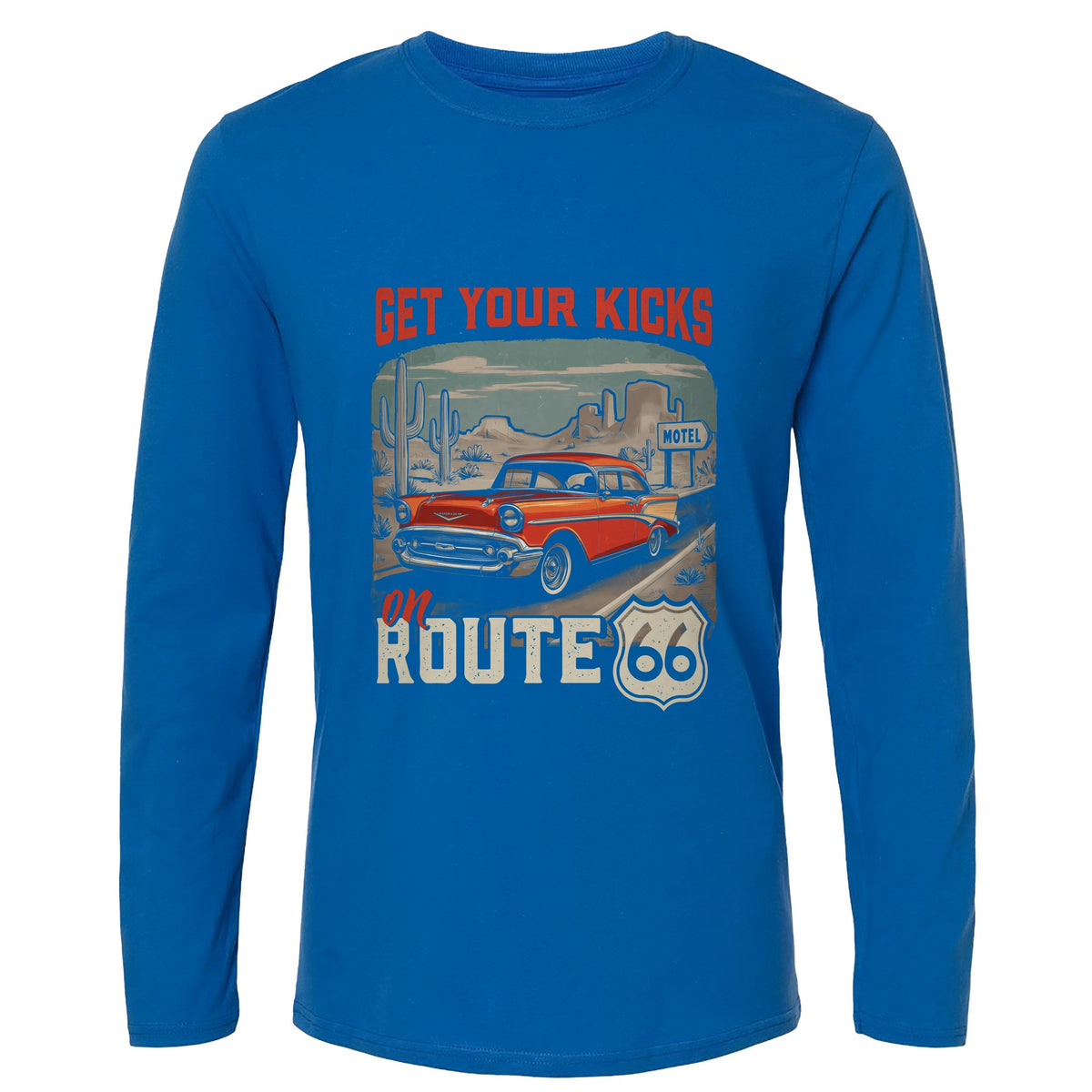 Route 66 Billboard Long Sleeve T-Shirt