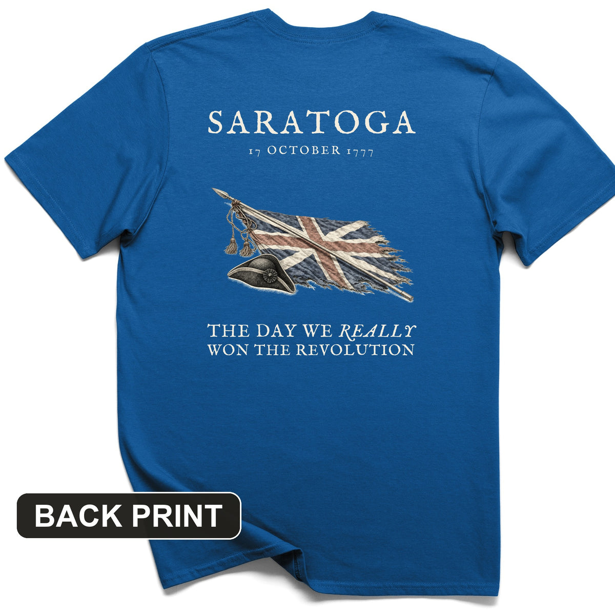 Saratoga 1777 Back Print T-Shirt