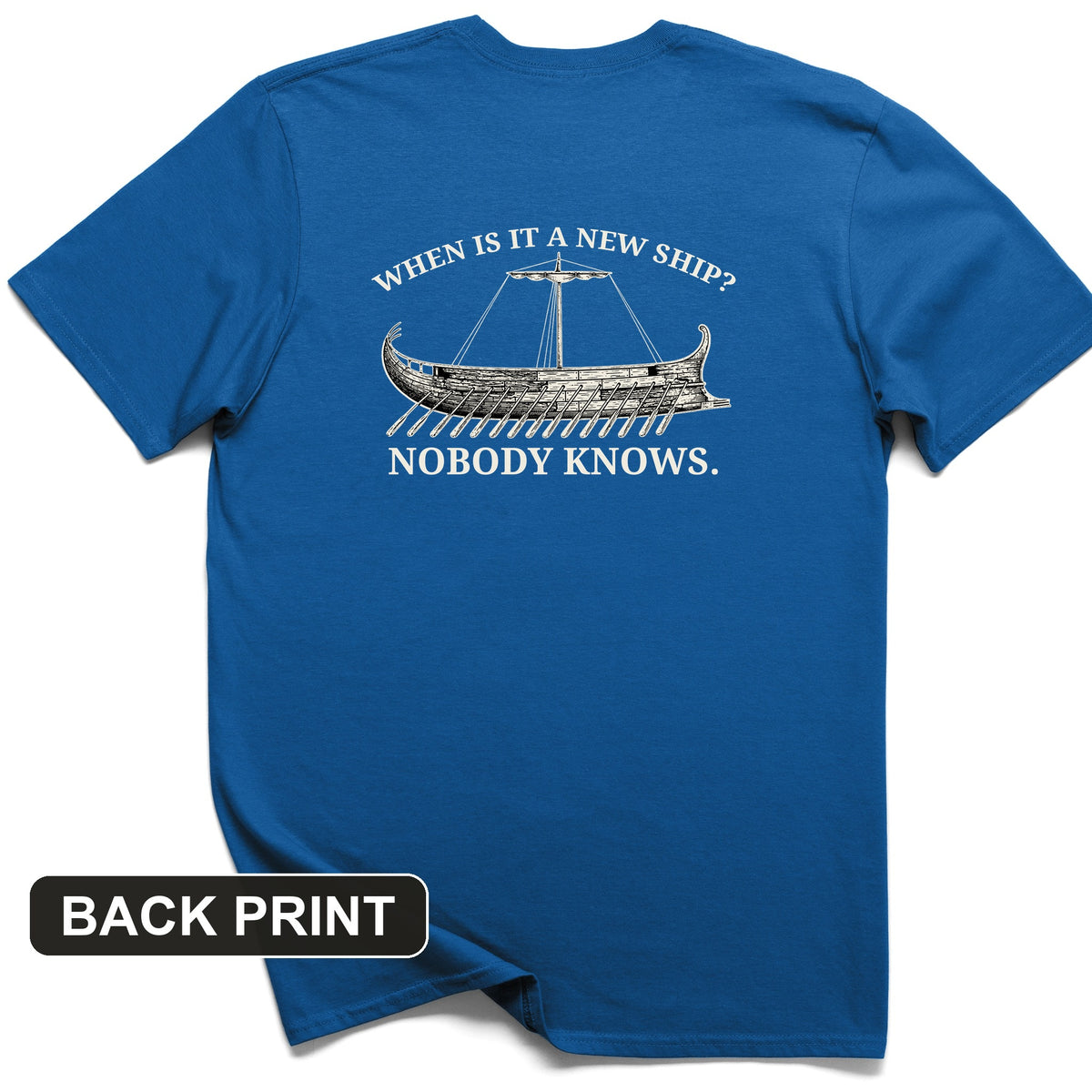 Ship of Theseus Back Print T-Shirt
