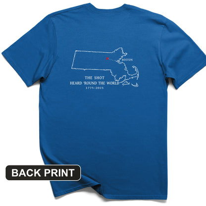 Shot Heard Round The World Back Print T-Shirt