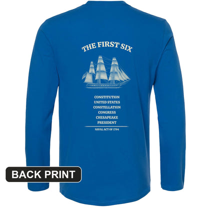 Six Frigates Back Print Long Sleeve T-Shirt