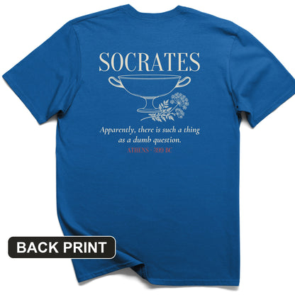 Socrates Dumb Question Back Print T-Shirt