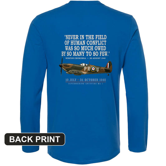 Spitfire So Few Quote Back Print Long Sleeve T-Shirt