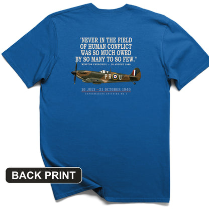 Spitfire So Few Quote Back Print T-Shirt