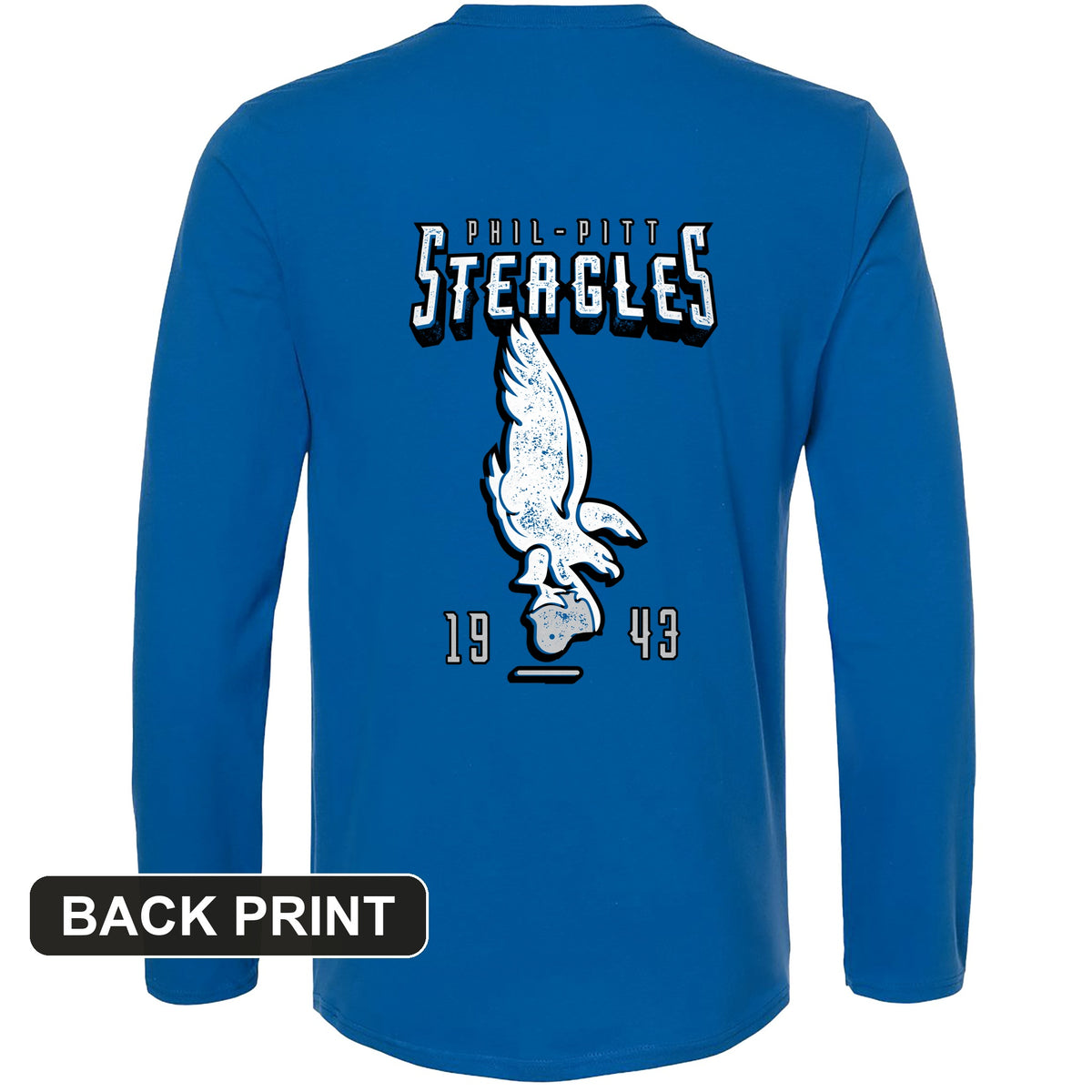 Steagles Back Print Long Sleeve T-Shirt
