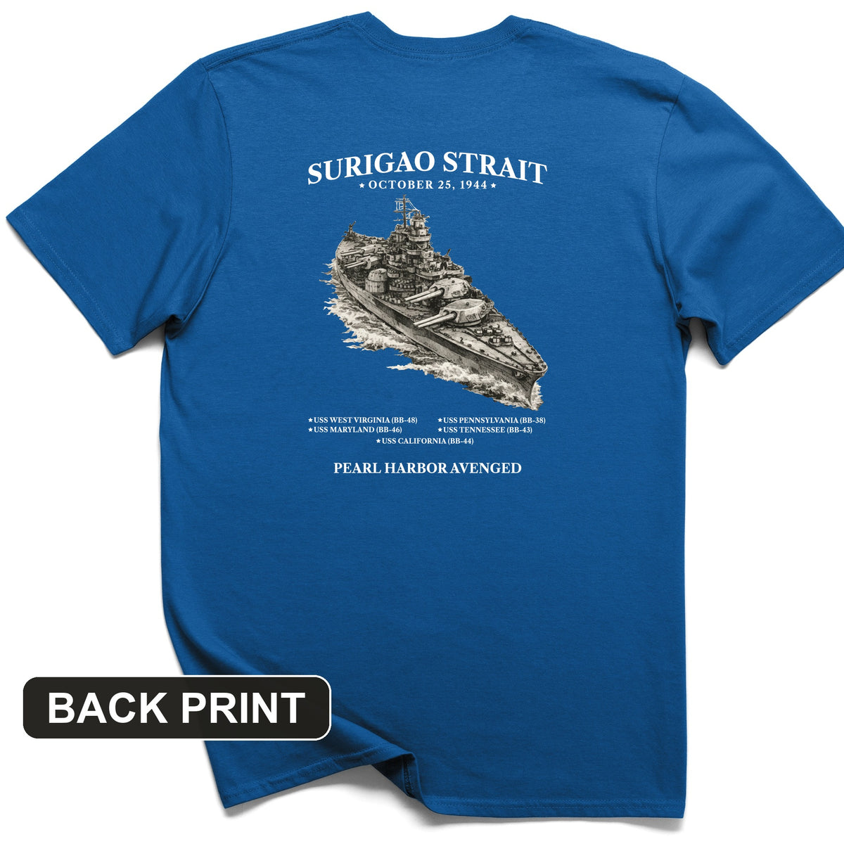 Surigao Strait Back Print T-Shirt