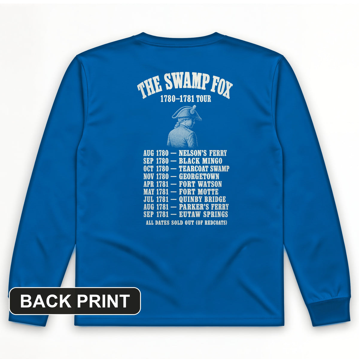 Swamp Fox World Tour Back Print Long Sleeve T-Shirt