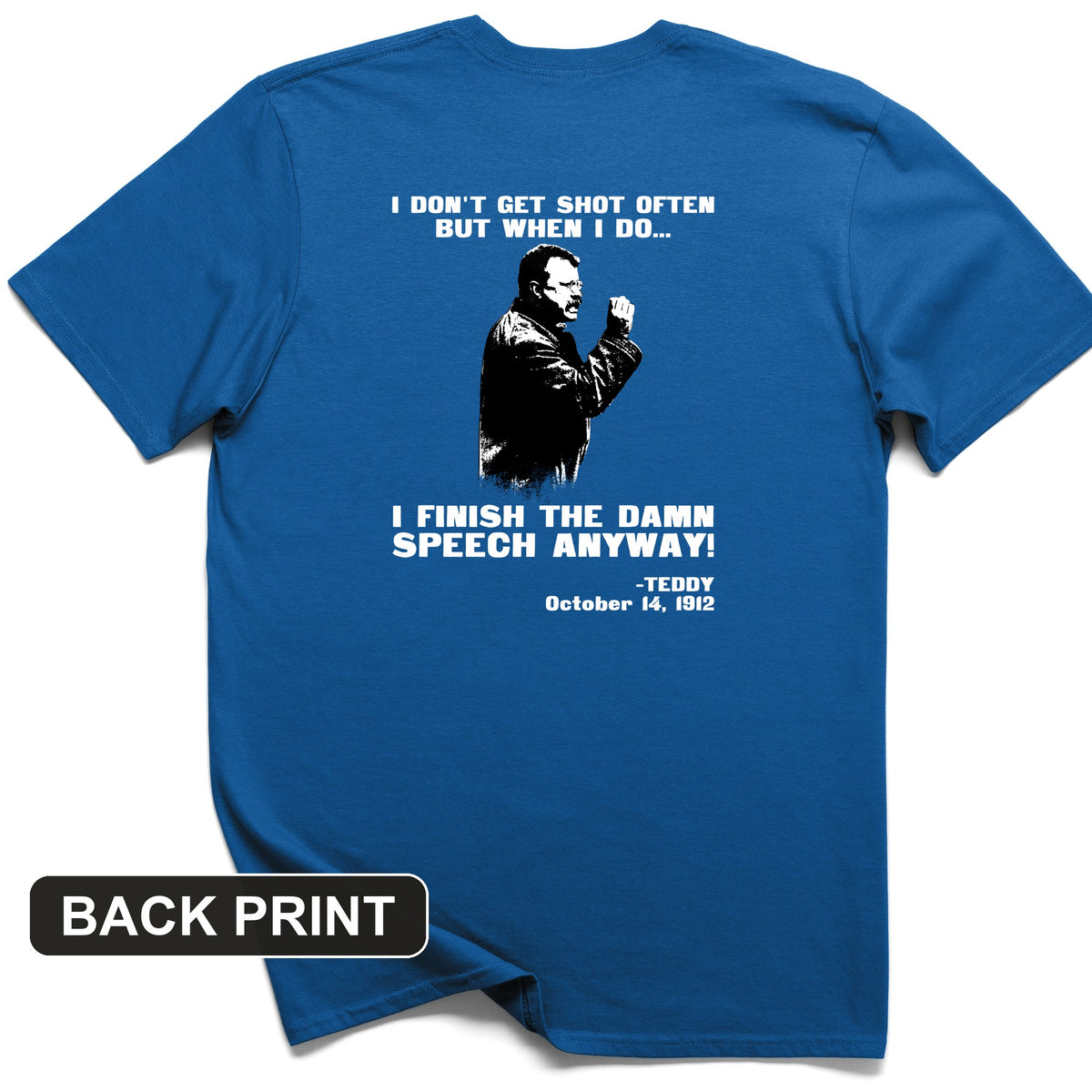 Teddy Speech Back Print T-Shirt