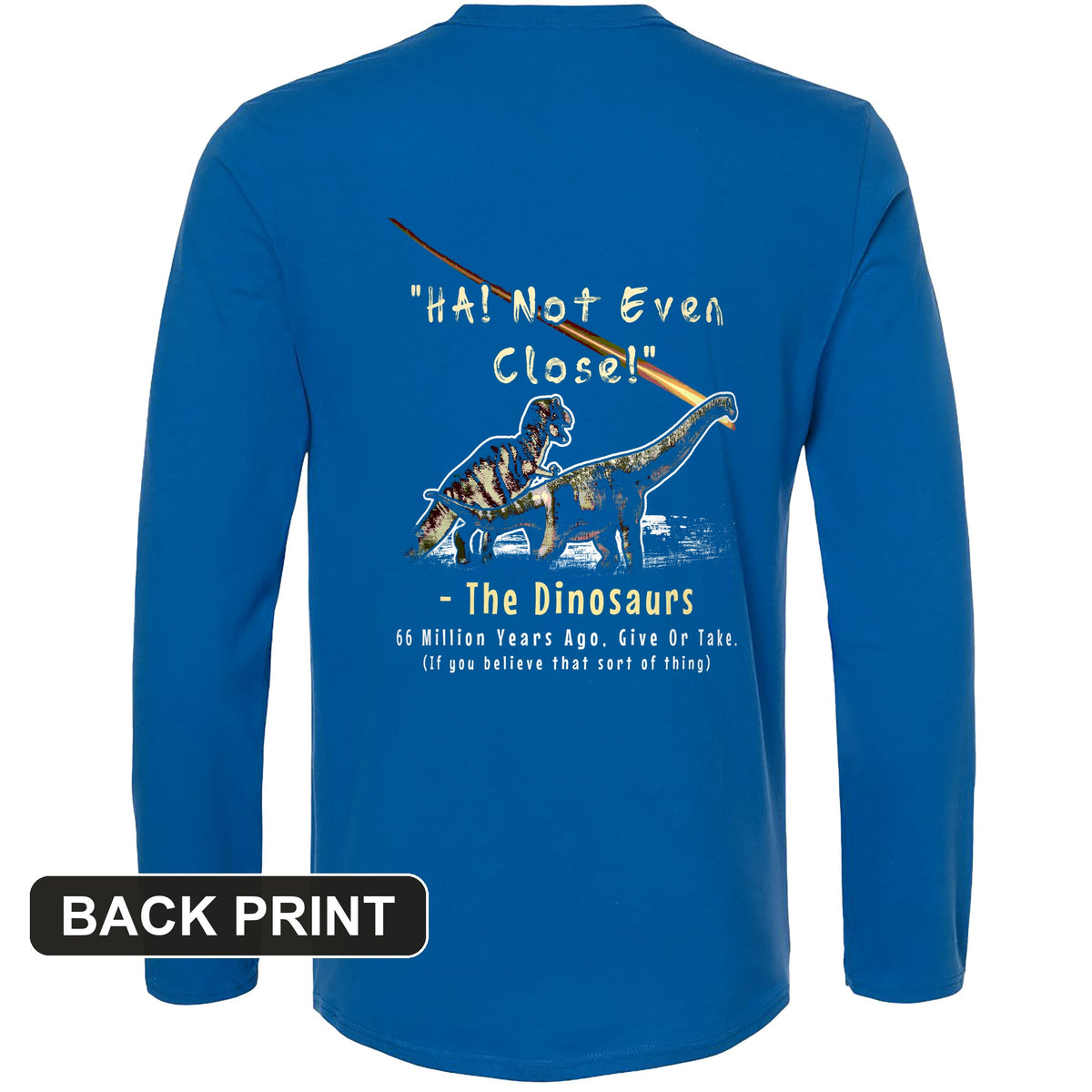 The Dinosaurs Back Print Long Sleeve T-Shirt