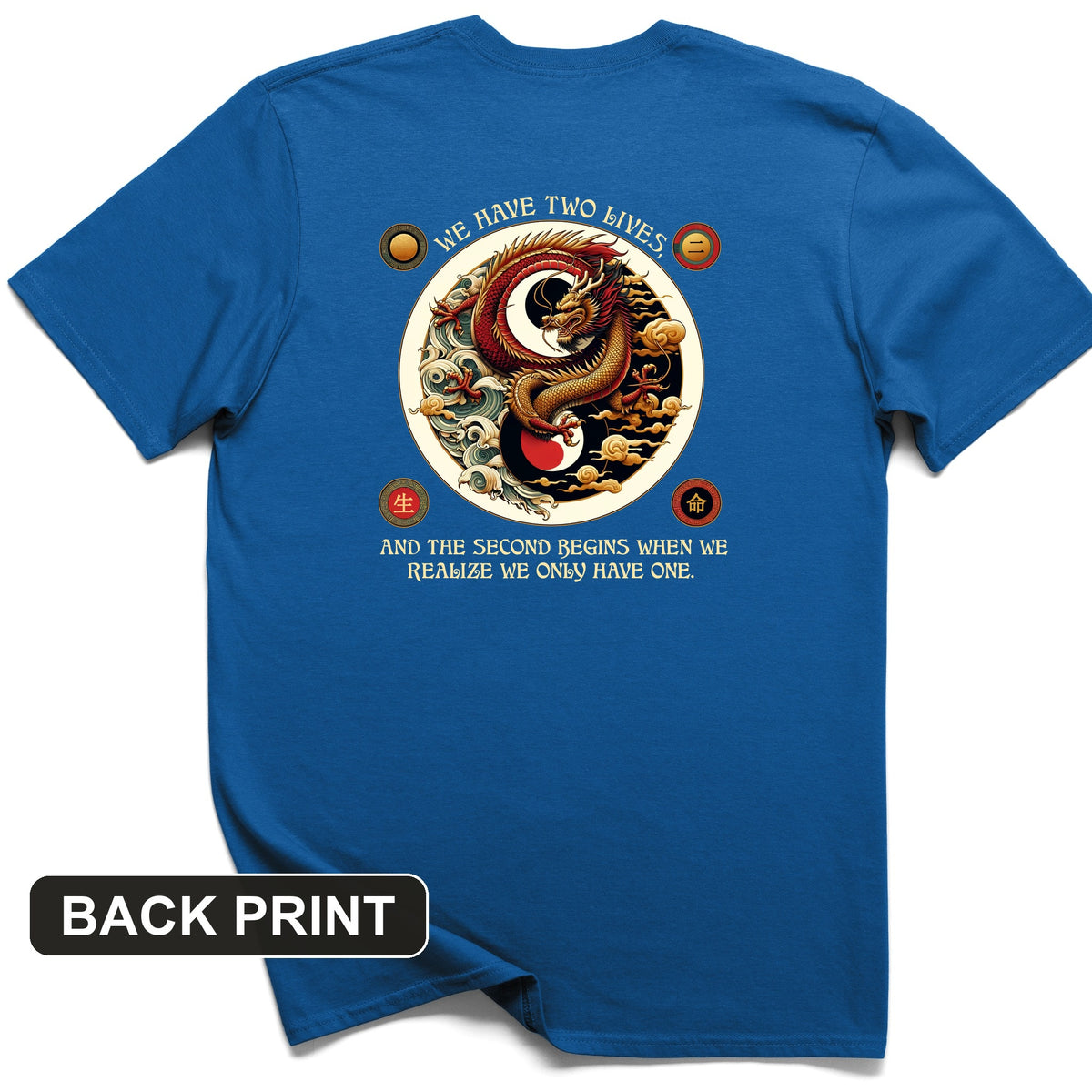 Two Lives Back Print T-Shirt