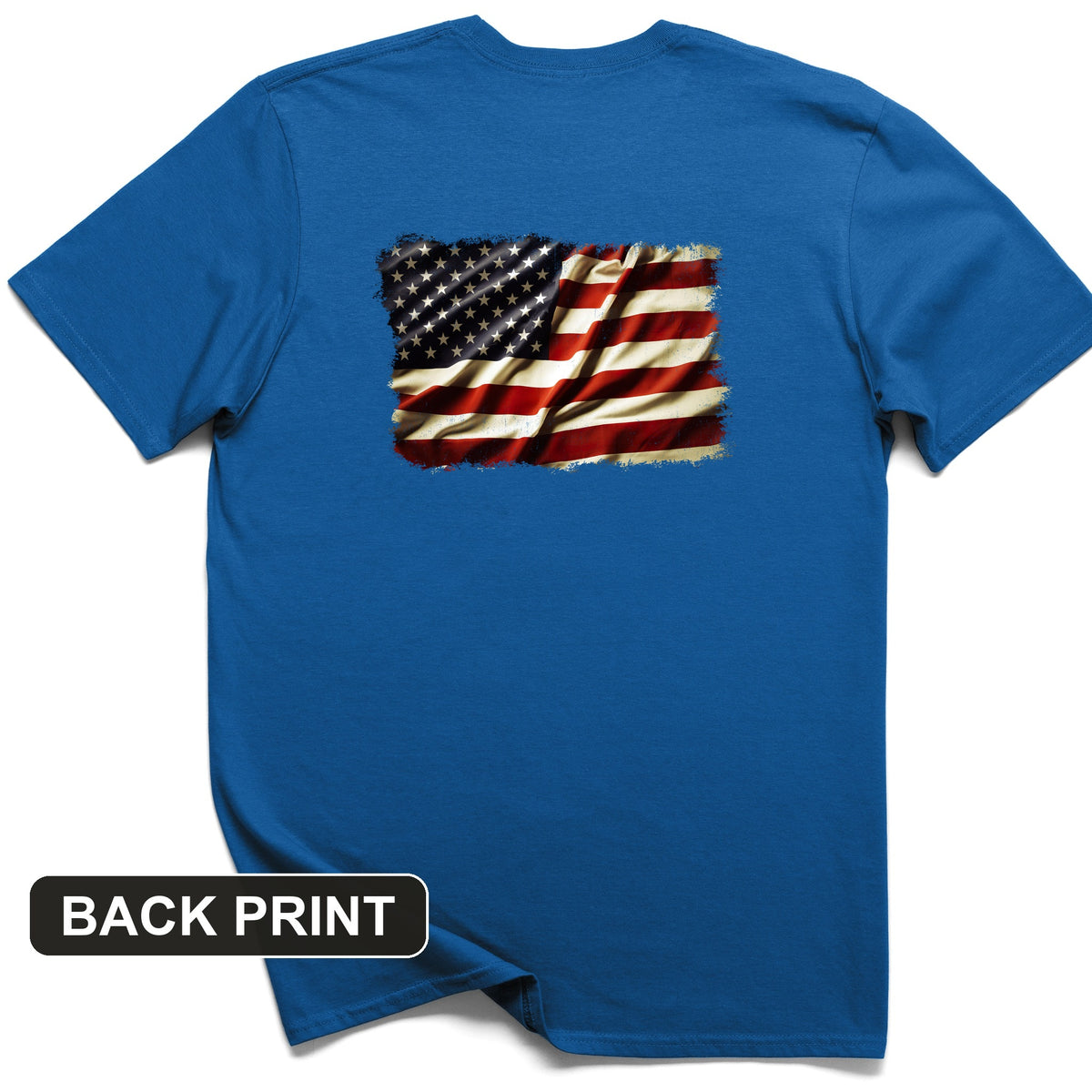 USA Flag Back Print T-Shirt