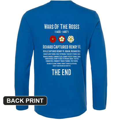 Wars Of The Roses Back Print Long Sleeve T-Shirt