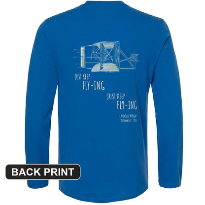 Wright Brothers Back Print Long Sleeve T-Shirt