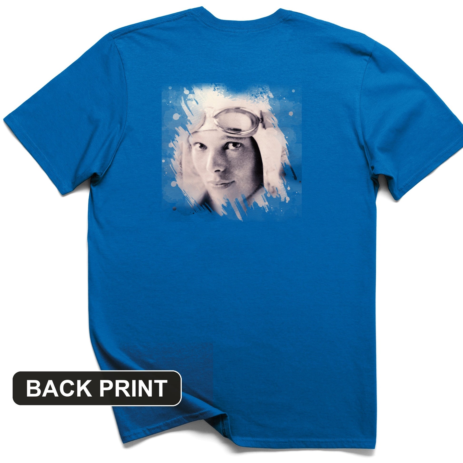 Amelia Earhart in Color Back Print T-Shirt